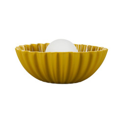 LAMPE CLARELIS MOUTARDE D32.5 H14.5CM de Comptoir de Famille - Objet de décoration dans Y001