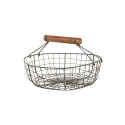 PANIER CUISINE GRIS A/ANSE D19 H11CM de Comptoir de Famille - Objet de décoration dans Y001