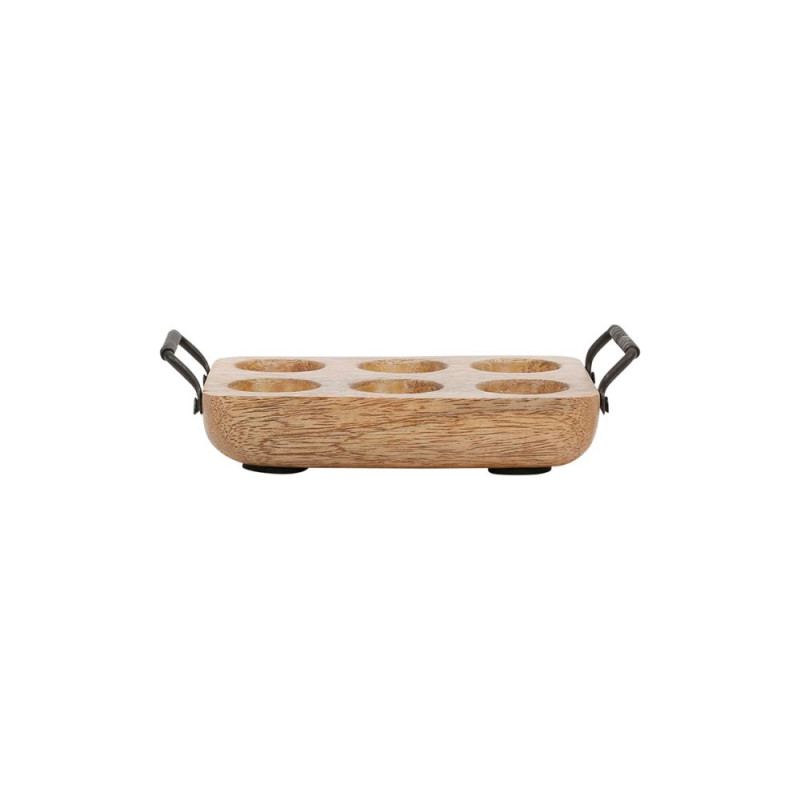 PORTE OEUFS CAMPAGNE NATUREL 19X11CM H5CM de Comptoir de Famille - Objet de décoration dans Y001