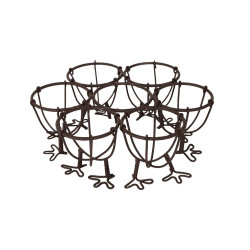 PORTE OEUFS BASSE COUR BRUN FER D17 H6 de Comptoir de Famille - Objet de décoration dans Y001