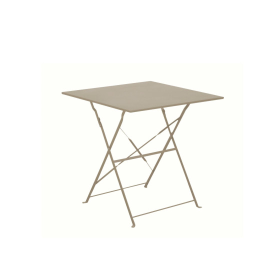 Gueridon cuba 70x70 crème - meuble de jardin élégant et moderne de  dans Table de jardin