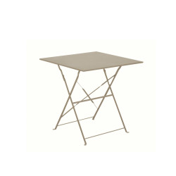 Gueridon cuba 70x70 crème - meuble de jardin élégant et moderne de  dans Table de jardin