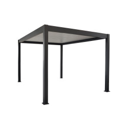 Pergola zephir autoportée 3x4 grey lames blanches - meuble de jardin de  dans Tonnelle et Pergola