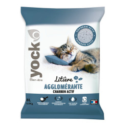 Litière bentonite blanche charbon actif 6.8kg