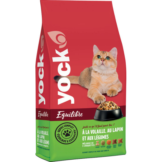 Croquette yock equi chat volaille/lapin 10kg