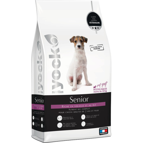 YOCK Croquettes Adultes pour Petites Races 7,5kg - Nourriture Canine Premium