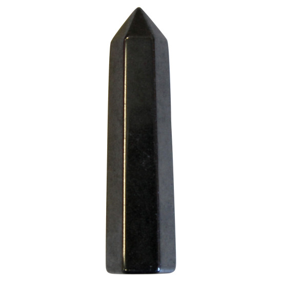 Pointe polie hexagonale hématite 3,5 cm pour lithothérapie et méditation de Herboristerie et Esotérisme à Libourne dans D040