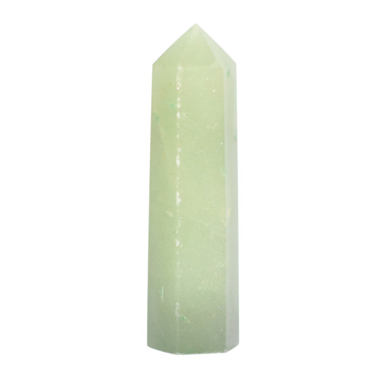 Pointe obélisque aventurine verte pour harmoniser votre espace spirituel de Herboristerie et Esotérisme à Libourne dans D040