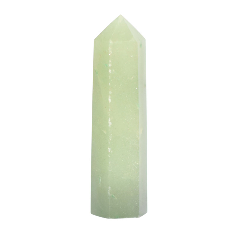 Pointe obélisque aventurine verte pour harmoniser votre espace spirituel de Herboristerie et Esotérisme à Libourne dans D040