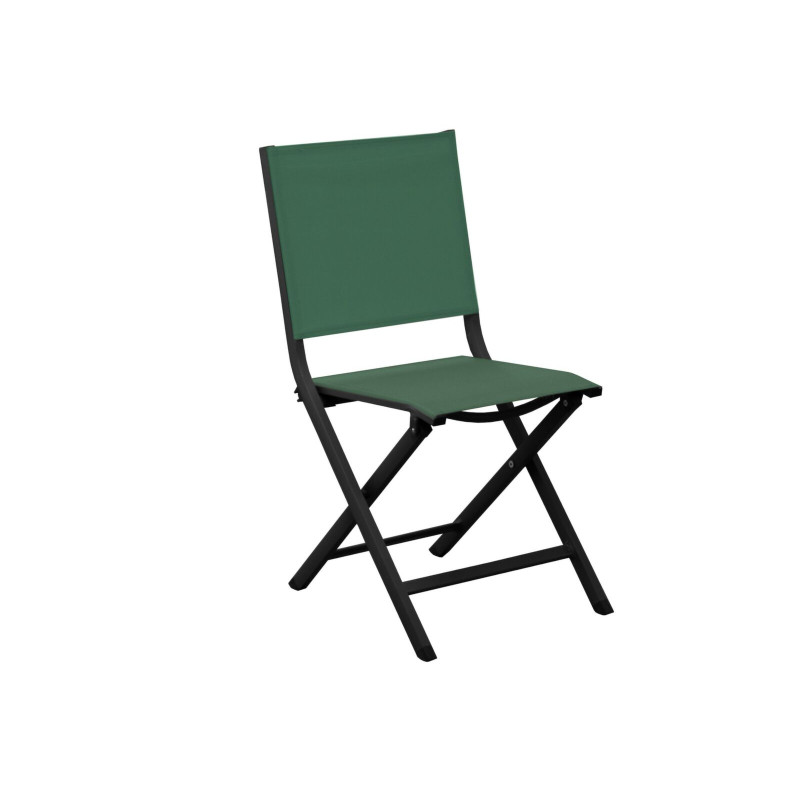 Chaise thema graphite vert alu + batyline, pour le jardin - proloisirs de Proloisirs - Océo - table et fauteuil et mobilier d...