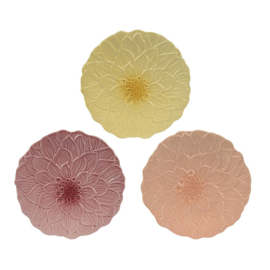 ASSIETTE FLEUR D20.5 H2.5CM 3COL de Décoration de la maison à Libourne dans K002