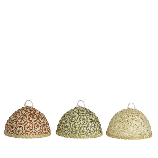 CLOCHE ALIMENTS BAMBOU 3COL D32 H22CM de Décoration de la maison à Libourne dans K002