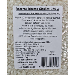RISOTTO AUX GIROLLES 250G de Table des producteurs Libourne dans 🍚 Riz du sud Ouest