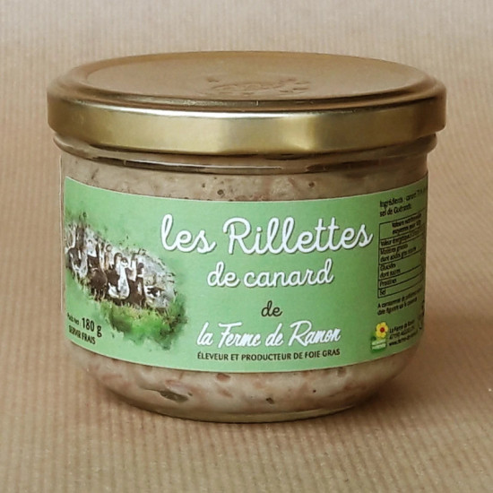 RILLETTES CANARD 180G de Table des producteurs Libourne dans 🥔 Apéritifs à manger