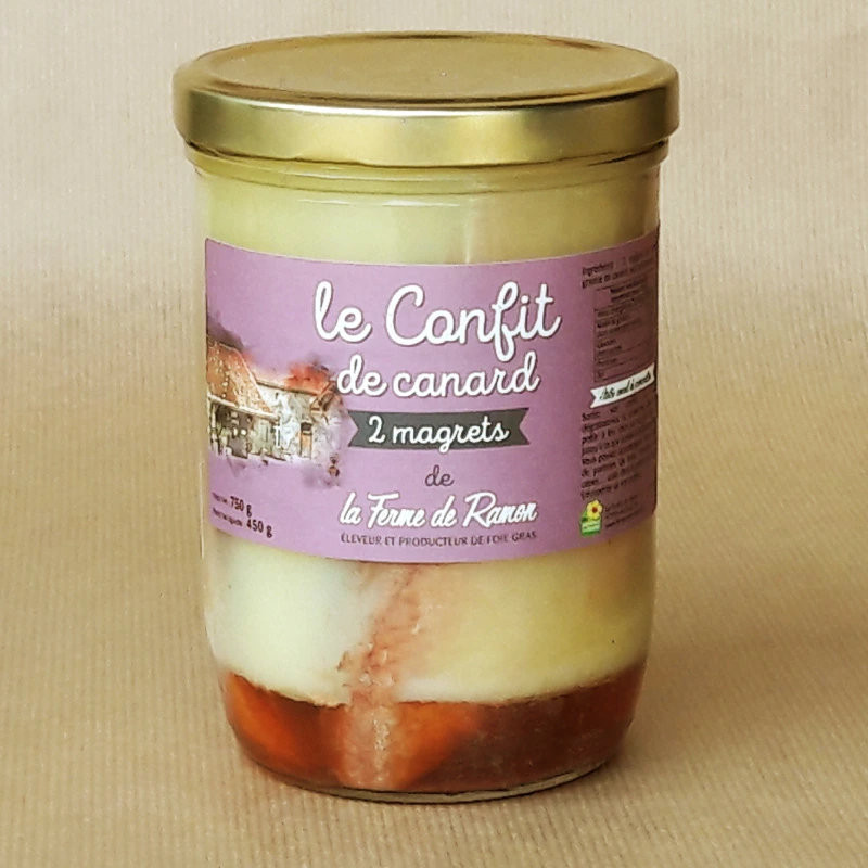 CONFIT 2 MAGRETS 750G de Table des producteurs Libourne dans 🥫 Conserves