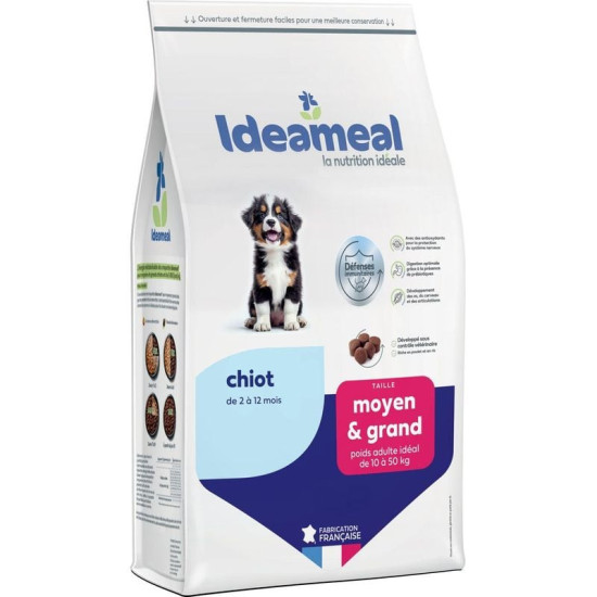 Croquettes ideameal pour chiot de moyenne et grande taille, sac de 3kg de Ideameal dans E1051