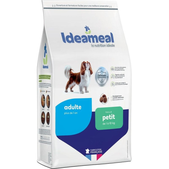 Croquettes Ideameal chien adulte de petite taille 7kg, ni blé ni maïs de Ideameal dans E1051