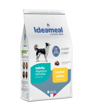 Croquettes Ideameal pour chien adult avec digestion sensible 12kg de Ideameal dans E1051