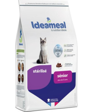 Croquettes Ideameal pour chat sterilise senior/agé 3kg, sans blé ni maïs de Ideameal dans E1051
