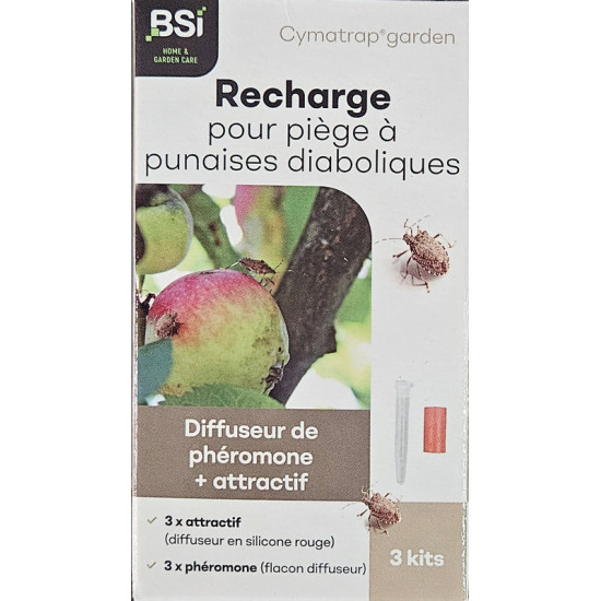 3 Recharges Pièges à Punaises Diaboliques Marbrées - Efficacité Maximale contre les Insectes BSI de BSI -Bio service internat...