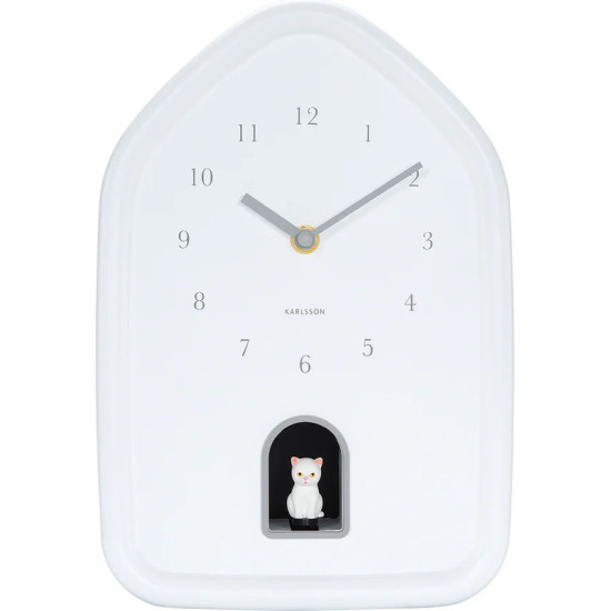 HORLOGE MURALE MODERNE CHAT BLANCHE de Décoration de la maison à Libourne dans P2051