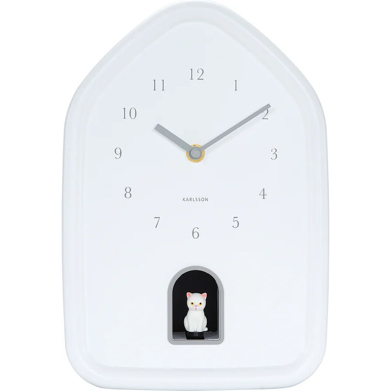 HORLOGE MURALE MODERNE CHAT BLANCHE de Décoration de la maison à Libourne dans P2051