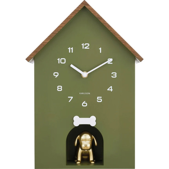 HORLOGE MURALE NICHE CHIEN VERTE LUXE de Décoration de la maison à Libourne dans P2051