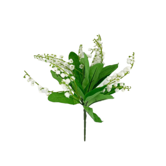 PIQUET 5 TIGES MUGUET 130 CLOCHETTES 32CM de Décoration de la maison à Libourne dans K0301