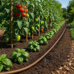 Tuyau goutte à goutte avec goutteurs d16x50m de Rain Irrigation - arrosage goutte à goutte dans R002