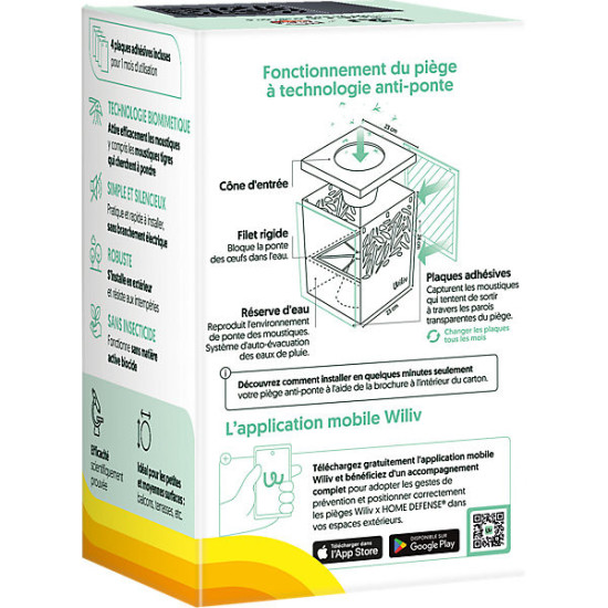 Piège Anti-Moustiques Wiliv Écologique pour Jardin - Protection Efficace contre les pontes de Wiliv - Pièges anti moustiques ...