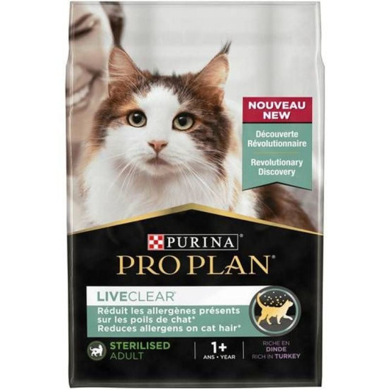 Purina Pro plan liveclear adulte stérilisé - riche en dinde - 2,8kg de Proplan - croquette chien et chat dans N017