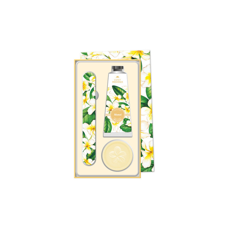 COFFRET CREME + SAVON 25G + LIME - MONOI de Savons 🧼et huiles essentielles Esprit de Provence 🫏 dans E1061