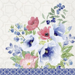 SERVIETTE LUNCH BOUQUET INDIGO de Décoration de la maison à Libourne dans M067