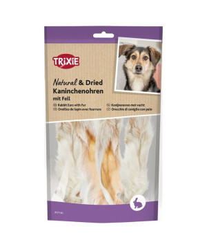Oreilles de lapin avec fourrure 100g de Trixie - Produit pour animaux dans T050