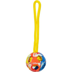 Ballon avéloé avec corde 26 cm multicolore FIFA de Trixie - Produit pour animaux dans T050