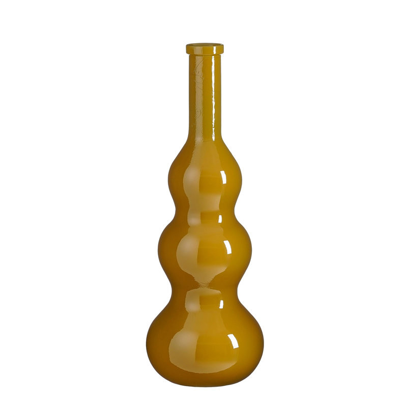 VASE BENITO VERRE RECYCLE OCRE H75 D26.5CM de Edelman - deco maison et noël dans E009