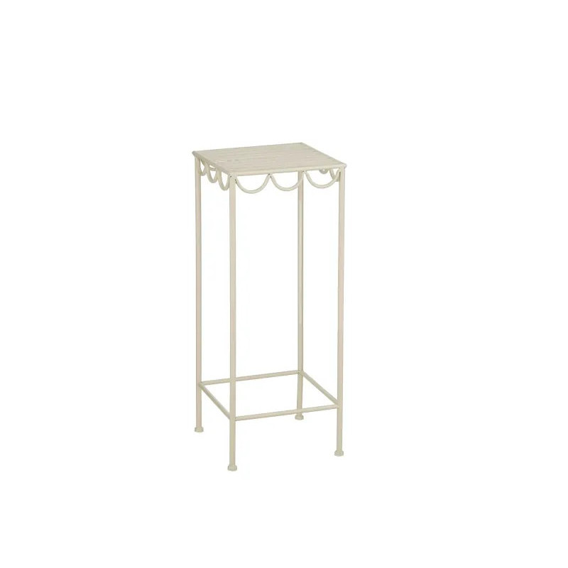 PORTE PLANTE ROSALIE BLANC CASSE H60 D23CM de Edelman - deco maison et noël dans E009