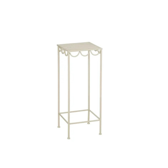 PORTE PLANTE ROSALIE BLANC CASSE H50 D18CM de Edelman - deco maison et noël dans E009
