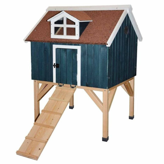 Poulailler design norwegian house 78x76x102,5cm multicolore Woodland de Animalerie Libourne et Bordeaux - Gironde dans L043
