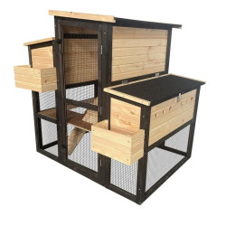 Poulailler cackleberry cabin 98x111x95cm couleur bois Woodland de Animalerie Libourne et Bordeaux - Gironde dans L043