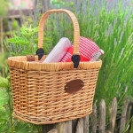 PANIER VELO CHANTILLY VICHY ROUGE de Les Jardins de la Comtesse - panier pique nique dans L087