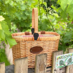 PANIER VELO CHANTILLY VICHY ROUGE de Les Jardins de la Comtesse - panier pique nique dans L087