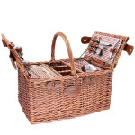 PANIER PIQUE-NIQUE SAINT GERMAIN VICHY ROUGE 4P de Les Jardins de la Comtesse - panier pique nique dans L087