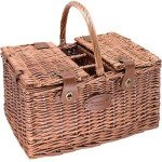 PANIER PIQUE-NIQUE SAINT GERMAIN VICHY ROUGE 4P de Les Jardins de la Comtesse - panier pique nique dans L087
