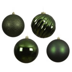 BOULE MIX VERT PIN X4 de Déco de Noël - Jardinerie Bordeaux et Libourne dans K004