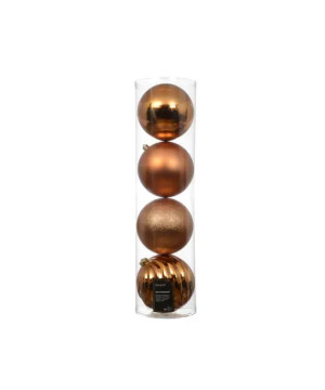BOULE MIX BRANDY X4 de Déco de Noël - Jardinerie Bordeaux et Libourne dans K004