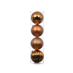 BOULE MIX BRANDY X4 de Déco de Noël - Jardinerie Bordeaux et Libourne dans K004