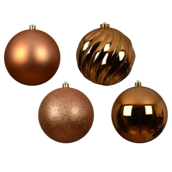 BOULE MIX BRANDY X4 de Déco de Noël - Jardinerie Bordeaux et Libourne dans K004