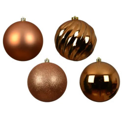 BOULE MIX BRANDY X4 de Déco de Noël - Jardinerie Bordeaux et Libourne dans K004