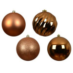 BOULE MIX BRANDY X4 de Déco de Noël - Jardinerie Bordeaux et Libourne dans K004